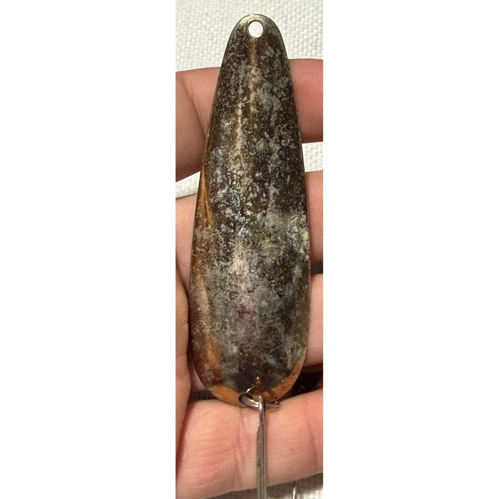 Vintage Nebco Flash Bait Johnson Silver Minnow‎ Fishing Spoon Lure Lot 5pc Brass
